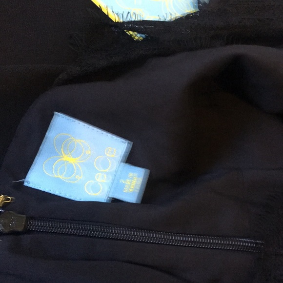 CECE, Womens Fit & Flare Lace-Back Cocktail Dress - Picture 6 of 6